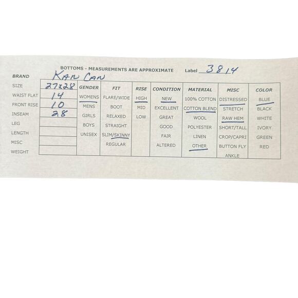 NWT Kancan Distressed Raw Hem Skinny Jeans Medium Wash High Waist Size 27x28 - Picture 10 of 10